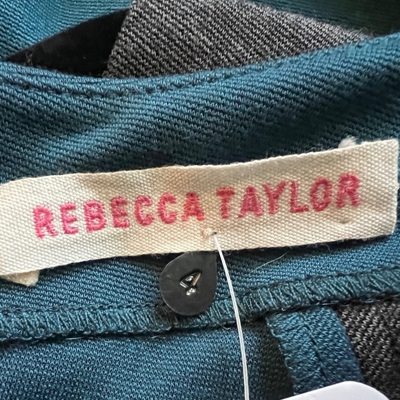 Rebecca Taylor Work Hard Play Hard Mini Pleated Skirt Dress Teal/Gray Size 4 EUC - Picture 8 of 10